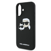Karl Lagerfeld KLHMP16SSKCHPPLK iPhone 16 6.1" czarny/black hardcase Silicone Double Heads Print MagSafe