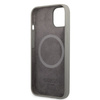 Guess GUHMP13MSPLG iPhone 13 / 14 / 15 6.1" szary/grey hard case Silicone Logo Plate MagSafe