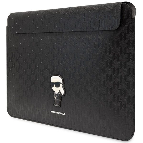 Pokrowiec Karl Lagerfeld Saffiano Monogram Ikonik na laptopa 14" - czarny