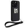 DKNY DKHCP16LPBSWSK iPhone 16 Pro 6.3"   czarny/black hardcase Wrist Strap Stock Logo