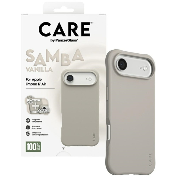 Etui CARE by PanzerGlass Fashionable     Samba MagSafe do iPhone Air waniliowy