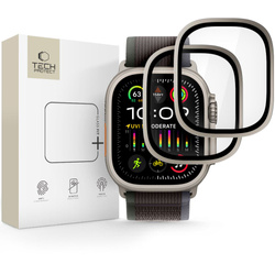 SZKŁO HARTOWANE TECH-PROTECT GLASS RING 2-PACK APPLE WATCH ULTRA 1 / 2 / 3 (49 MM) TITANIUM