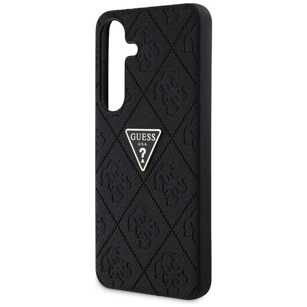 Etui Guess Hot Stamp 4G Pattern Triangle Metal Logo do Samsung Galaxy S25 czarny