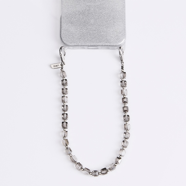 UNIQ Coehl Candy Gem Handstrap            uniwersalny sznurek do telefonu na rękę srebrny/silver sparkling