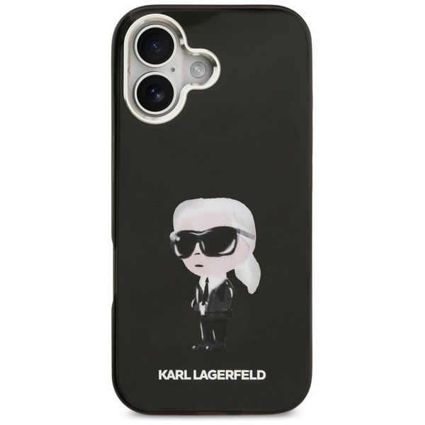 Etui Karl Lagerfeld IML Aquarelle Karl & Logo MagSafe do iPhone 17 czarny