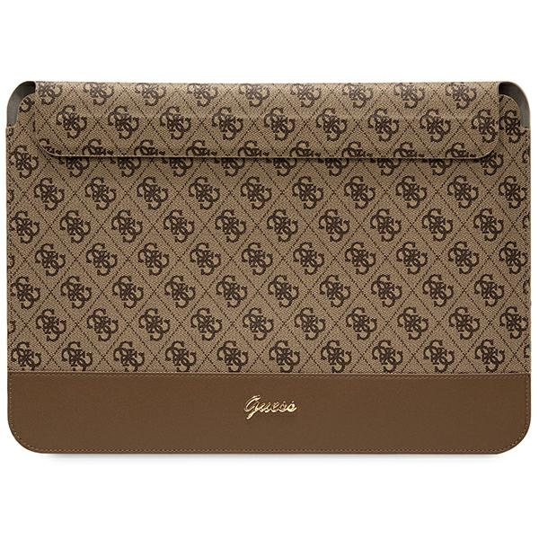 Guess Sleeve GUCS14PS4SGW 14" brązowy/brown 4G Stripe Metal Logo