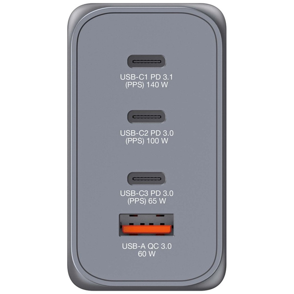 Verbatim Ładowarka sieciowa GaN 240W3xUSB-C/USB-A + Adapter EU/UK/US GNC-240 32205
