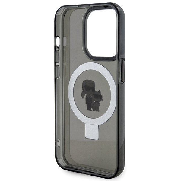 Karl Lagerfeld KLHMP15XHMRSKCK iPhone 15 Pro Max 6.7" black/black hardcase Ring Stand Karl&amp;Choupette MagSafe