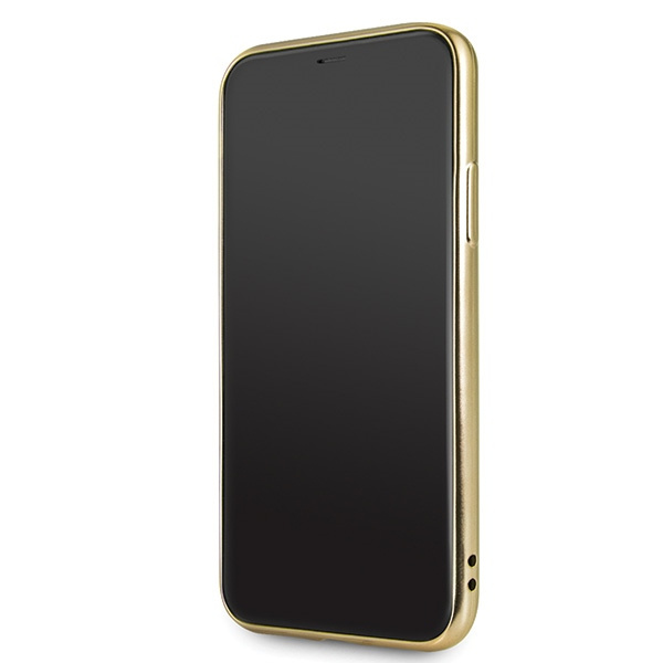 Guess GUHCN58PEOLGGO iPhone 11 Prozłoty/gold hard case 4G Peony Liquid Glitter