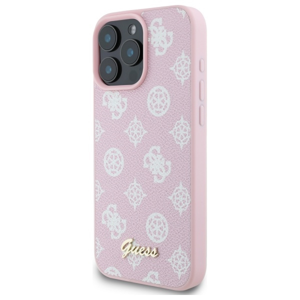 Guess GUHMP16XPGPYSP iPhone 16 Pro Max 6.9" różowy/pink hardcase Peony Script MagSafe