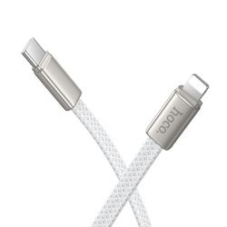 Kabel USB C do Lightning Hoco PD 30W 1 m płaski  X125 biały