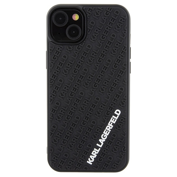 Etui Karl Lagerfeld 3D Rubber Multi Logo na iPhone 15 Plus - czarne