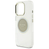 Etui Guess IML Metal Colored Circle      Classic Logo MagSafe do iPhone 16 Pro Max szary