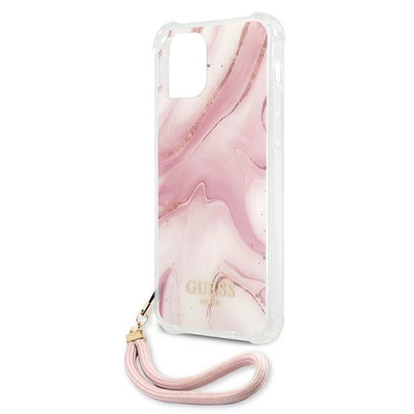 Guess GUHCP12MKSMAPI iPhone 12/12 Pro6,1" różowy/pink hardcase Marble Collection