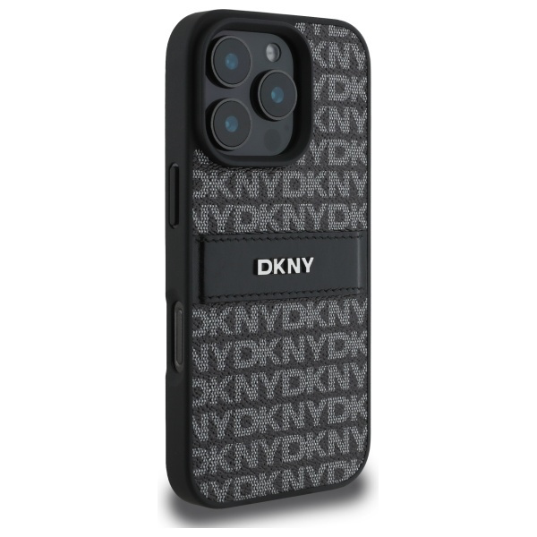 DKNY DKHCP16XPRTHSLK iPhone 16 Pro Max   6.9" czarny/black hardcase Texture Pattern Tonal Stripe