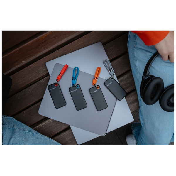 Dysk Zewnętrzny Verbatim Pocket SSD 1TB  - brelok do kluczy z kablem USB-C 3.2 gen.2 czarno-niebieski/black-blue 32191
