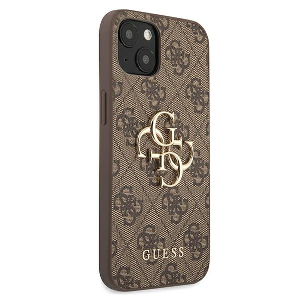 Guess GUHCP13M4GMGBR iPhone 13 / 14 / 15brązowy/brown hardcase 4G Big Metal Logo