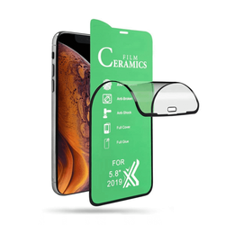 SZKŁO HARTOWANE CERAMICZNE FLEX IPHONE X / XS / 11 PRO CZARNE