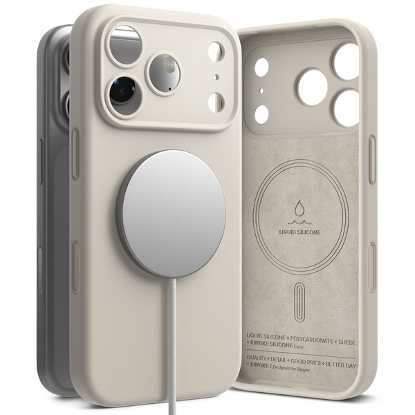 RINGKE SILICONE MAGNETIC MAGSAFE IPHONE 17 PRO STONE