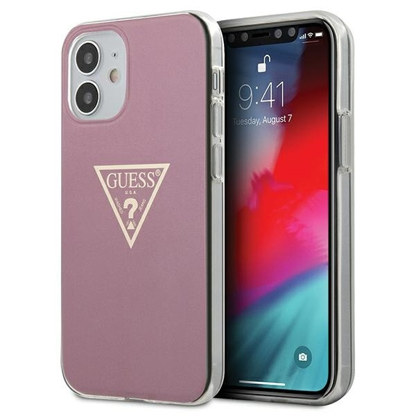 GUESS GUHCP12SPCUMPTPI IPHONE 12 MINI 5,4" RÓŻOWY/PINK HARDCASE METALLIC COLLECTION