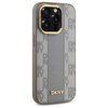 DKNY DKHMP14LPCPVSLE iPhone 14 Pro6.1" beżowy/beige hardcase Leather Checkered Mono Pattern MagSafe