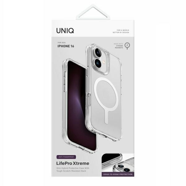 UNIQ etui LifePro Xtreme iPhone 16 6.1"  Magclick Charging przezroczysty/frost clear