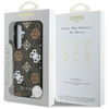 Etui Guess 4G Printed Colored Peony Pattern MagSafe do Samsung Galaxy S25 brązowy