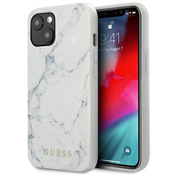 Guess GUHCP13MPCUMAWH iPhone 13 / 14 /15 6.1" biały/white hardcase Marble