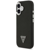 Etui Guess Grained Triangle Logo MagSafe do iPhone 17 czarny