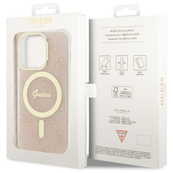 Guess GUHMP14LH4STP iPhone 14 Pro 6.1"różowy/pink hardcase 4G MagSafe