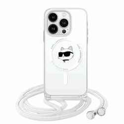 Karl Lagerfeld KLHMP15SHCCHNT iPhone 15 / 14 / 13 6.1" hardcase transparent IML Choupette Head & Cord Magsafe