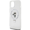 Karl Lagerfeld Ring Stand Karl&amp;Choupette MagSafe case for iPhone 14 / 15 / 13 - white