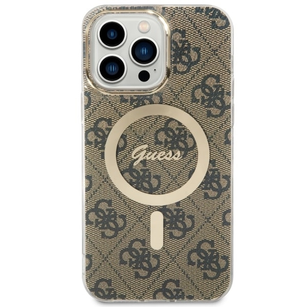 Guess GUHMP14XH4STW iPhone 14 Pro Max6.7" brązowy/brown hardcase 4G MagSafe