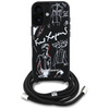 Etui Karl Lagerfeld Crossbody Grained    Pattern & Logo do iPhone 16 czarny