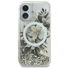 Guess GUHMP16SLFMWTE iPhone 166.1" beżowy/beige hardcase Liquid Glitter Flower MagSafe