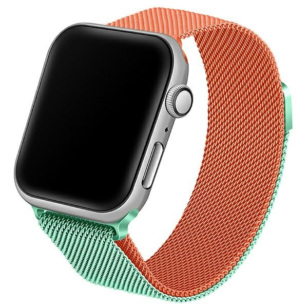 Beline pasek Apple Watch Steel 38/40/41mm zielono-pomarańczowy green/orange