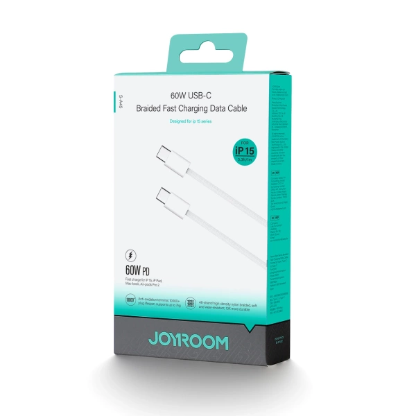 Kabel Joyroom Ben Series S-A45 USB-C / USB-C 60W 1 m - biały