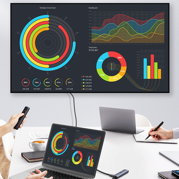 Ugreen adapter konwerter HUB 5w1 USB C - 3x USB 3.0 / HDMI / RJ45 szary (CM475)