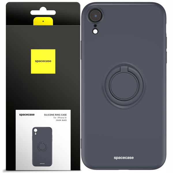 Spacecase Etui Silicone Ring iPhone Xr black