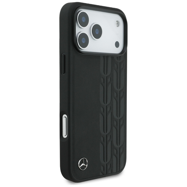 Etui Mercedes Leather Laurel Leaves      MagSafe do iPhone 17 Pro Max czarny