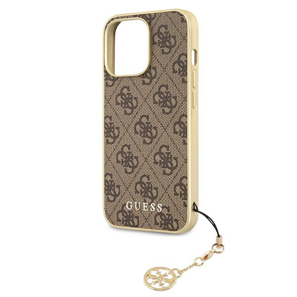 Guess GUHCP13XGF4GBR iPhone 13 Pro Max6,7" brązowy/brown hardcase 4G Charms Collection