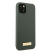 Guess GUHMP13MSBPLA iPhone 13 / 14 / 15 6.1" zielony/khaki hard case Silicone Logo Plate MagSafe