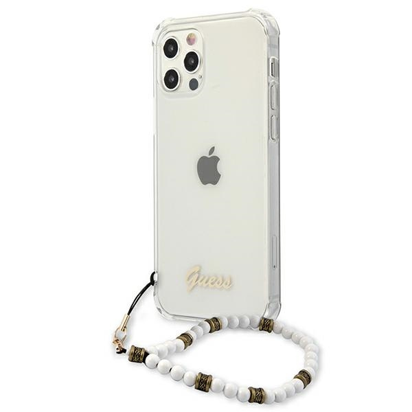Guess GUHCP12LKPSWH iPhone 12 Pro Max6,7" Transparent hardcase White Pearl