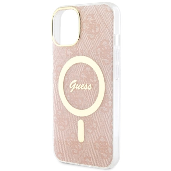 Guess GUHMP14MH4STP iPhone 14 Plus/ 15 Plus 6.7" różowy/pink hardcase 4G MagSafe