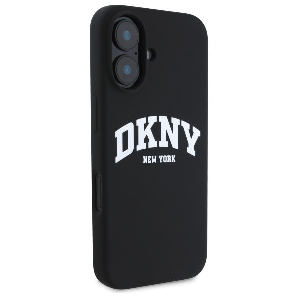 DKNY DKHMP16SSNYACH iPhone 16 6.1"       czarny/black hardcase Silicone White Printed Logo MagSafe