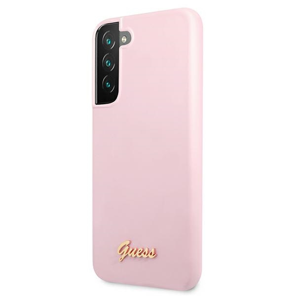 Guess GUHCS22MLSLMGLA S22+ S906lawenda/lavender hardcase Silicone Script Metal Logo