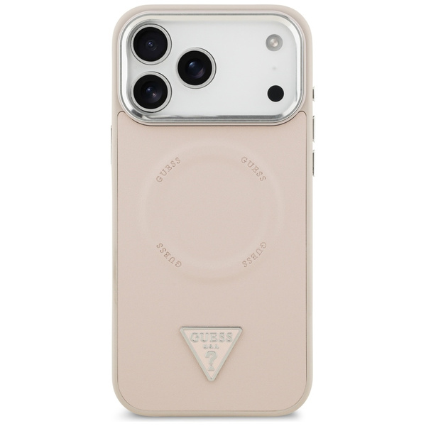 Etui Guess Triangle Logo MagSafe do      iPhone 17 Pro różowy