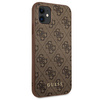 Guess GUHCN61G4GFBR iPhone 11 / Xr 6,1"brązowy/brown hard case 4G Metal Gold Logo