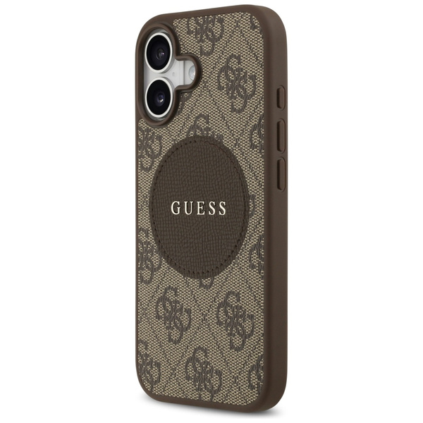 Etui Guess 4G Circle Classic Logo        MagSafe do iPhone 17 brązowy