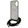 Guess GUHMP16SHCTSGNSK iPhone 16 6.1"    czarny/black hardcase Crossbody Cord Script MagSafe